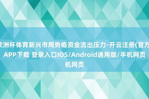 欧洲杯体育新兴市局势临资金流出压力-开云注册(官方)APP下载 登录入口IOS/Android通用版/手机网页